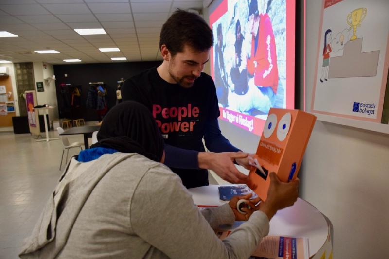 At a meetup for Biskopsgården’s participatory budgeting 2019