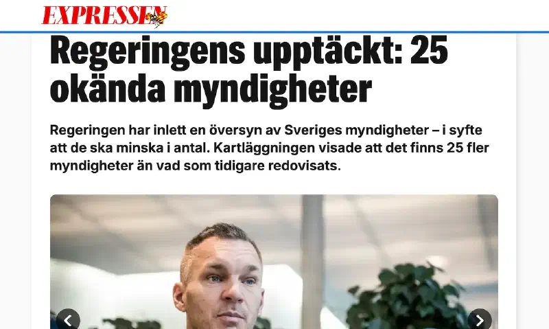 Expressen: 25 okända myndigheter